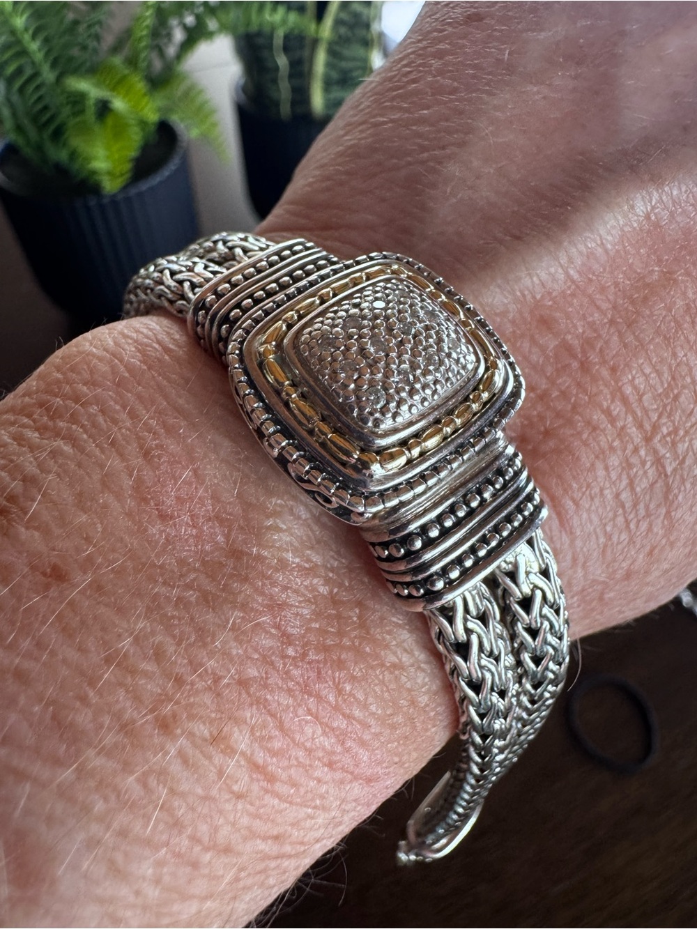 Sterling Silver & 14k Gold designer Bracelet 💛